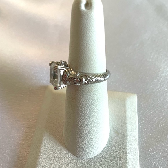 Sold Judith Ripka CZ 925 Sterling Silver Ring - Picture 3 of 7
